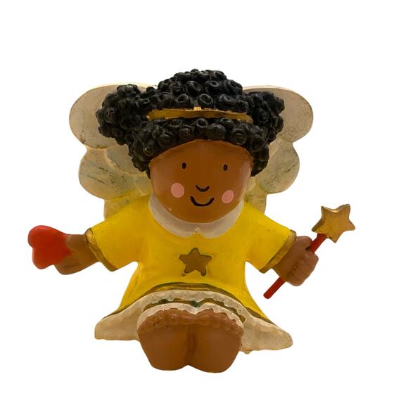 Vintage Hand Painted Little Girl Angels (Set of 3) 4" Tall Christmas Ornaments - Picture 3 of 15